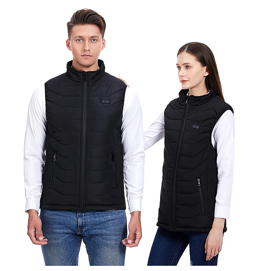 Termo prsluk s grijanjem, SnowHeat, unisex, crni
