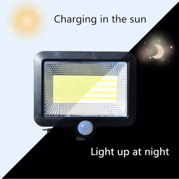 SL-F100 solarna COB LED lampa s baterijom i daljinskim upravljačem, crna