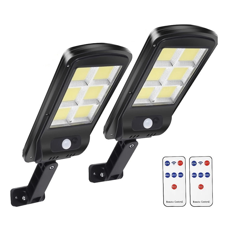 Set 2 Solarna Svjetiljke 150W, 160 LED COB, Daljinski Upravljač i Senzor Pokreta
