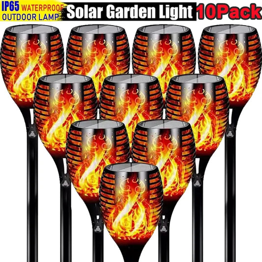 SET 10 komada LED kolača sa solarnim panelom, efekt plamena, orijentalni dizajn, visina 52 cm