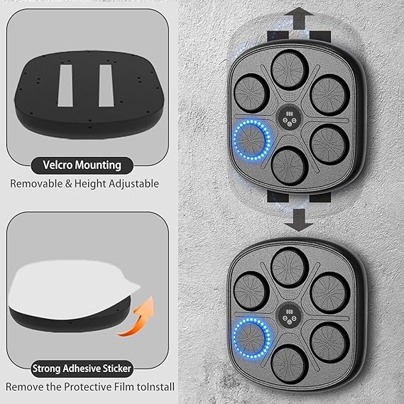 RUMBALTON - Glazbena Boksačka Mašina s Bluetooth-om, Zidna Montaža, rukavice uključene