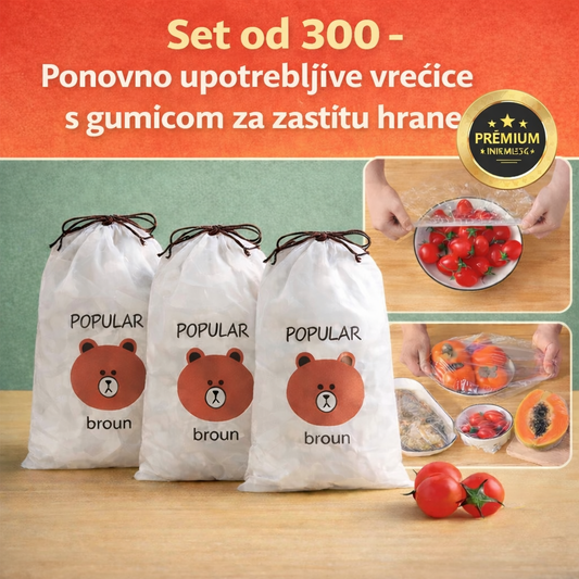 Set 300 – Višekratne elastične vrećice za zaštitu hrane