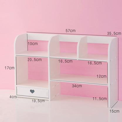 Organizator za uredsku policu s 6 odjeljaka i ladicom - 55 x 34 x 14 cm