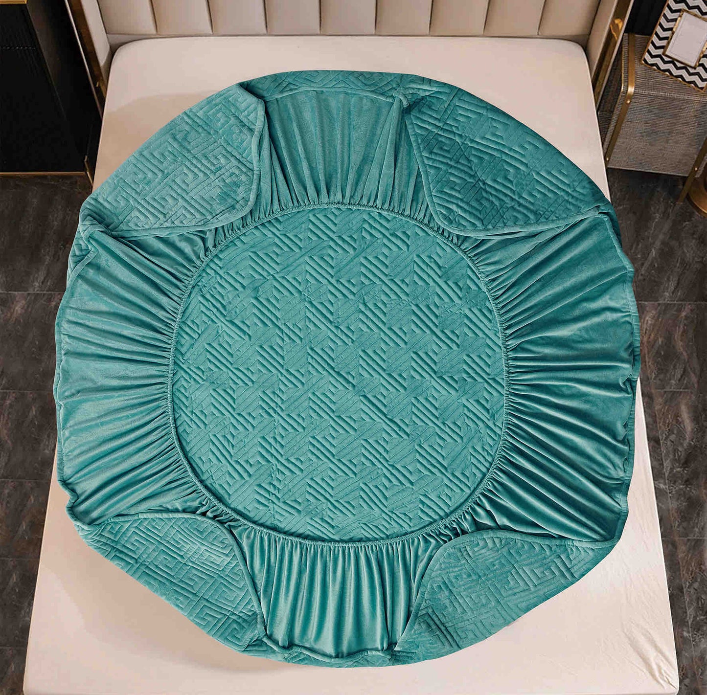 Set Navlake za Krevet od Baršuna s Elastičnom Trakom, 160 x 200cm i 2 Navlake za Jastučiće 50 x 70cm
