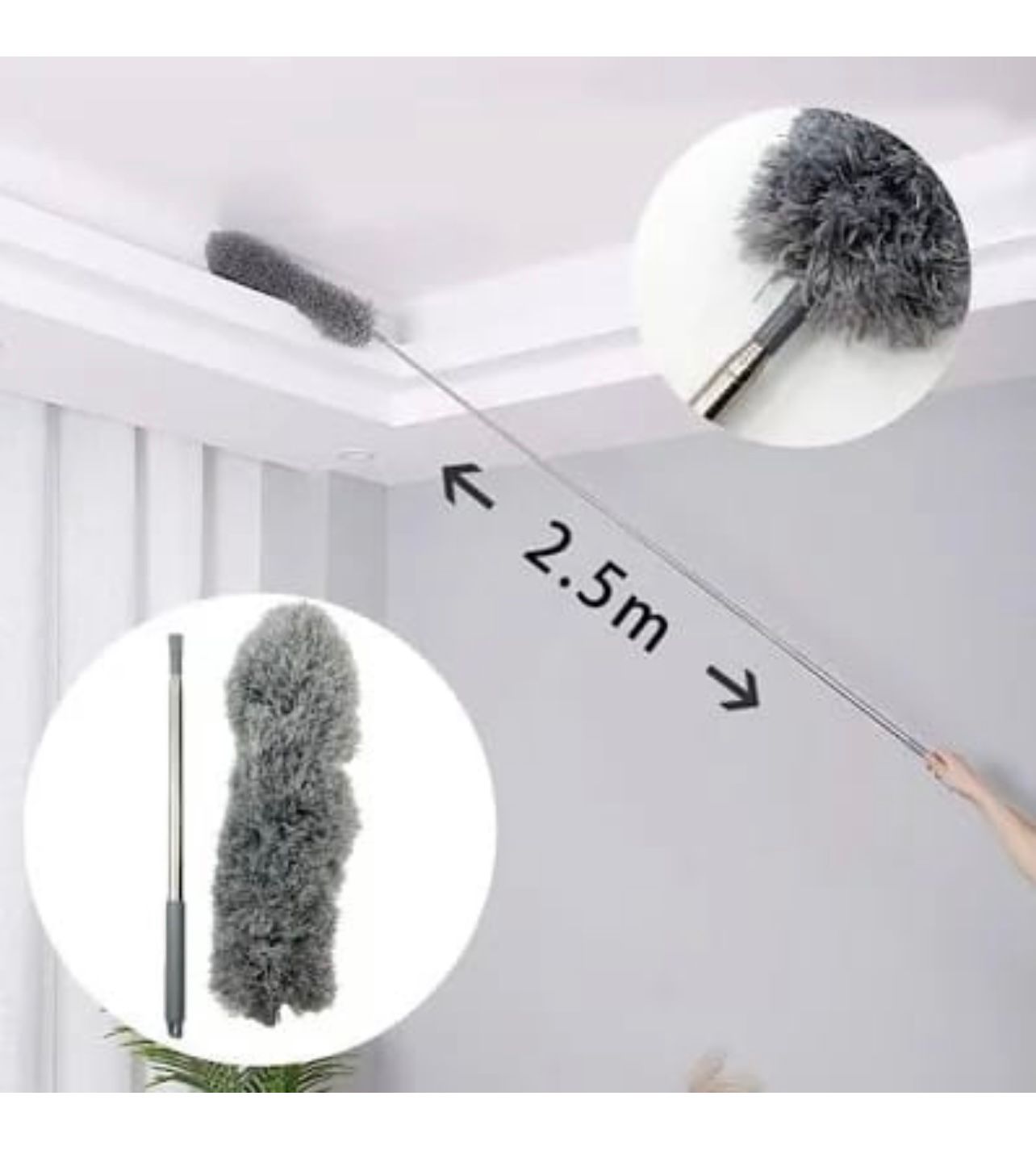 Krpa za prašinu od mikrovlakana s teleskopskom drškom 2,5 M