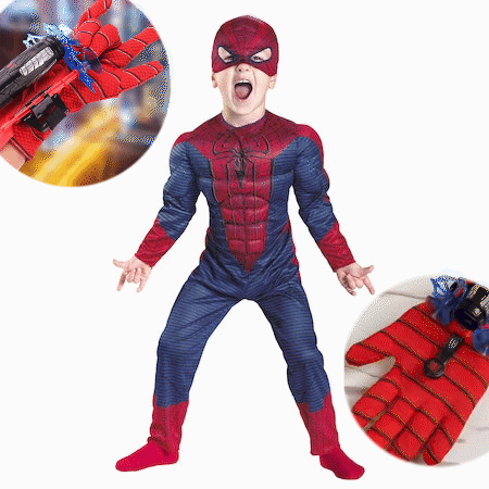 POSEBNA PONUDA: Kostim SpiderMan s mišićima, za djecu + Rukavica s lansatorom i 2 strelice