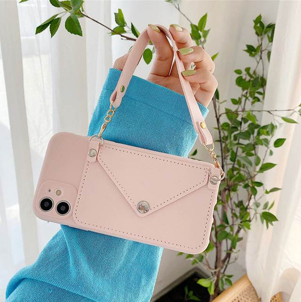 Silikonska maska Crossbody Wallet za iPhone