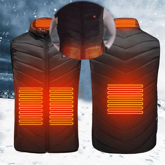Termo prsluk s grijanjem, SnowHeat, unisex, crni