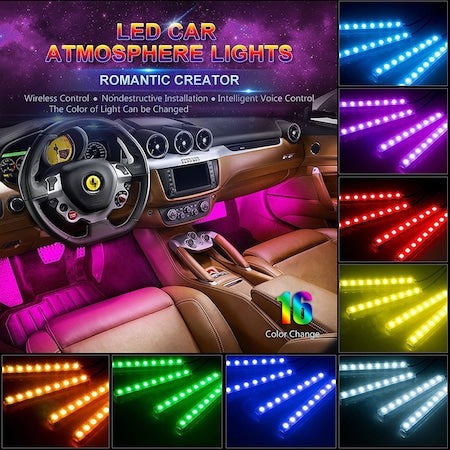 Ambijentalna svjetla za auto, daljinski upravljač, svjetlosne igrice, kompletna instalacija, RGB