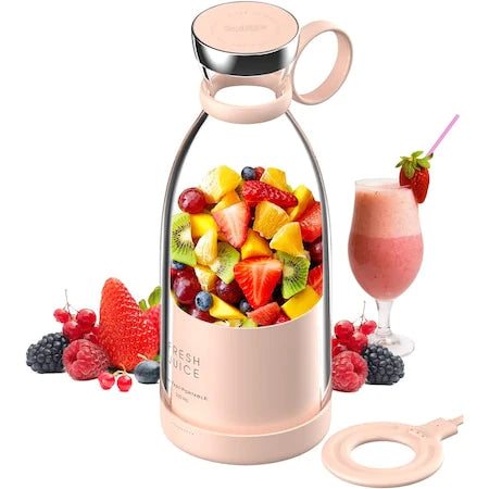 Mini električni blender s bežičnim punjenjem, prijenosni, višenamjenski, 350 ml, 20000 okretaja u minuti, svježi sok, bijeli